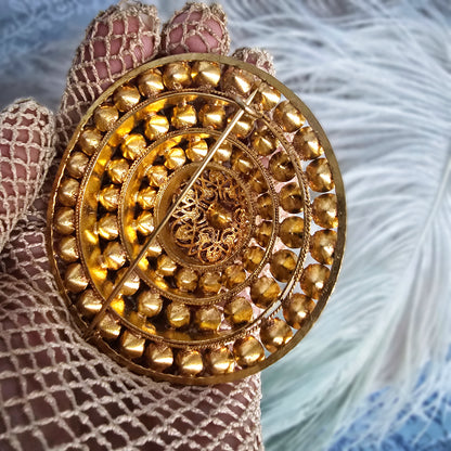 Magnificent Antique Theater Brooch (c. late 1800s - early 1900s)