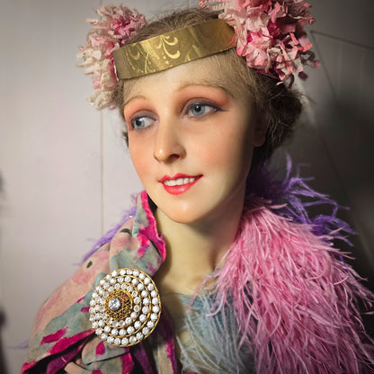 Magnificent Antique Theater Brooch (c. late 1800s - early 1900s)