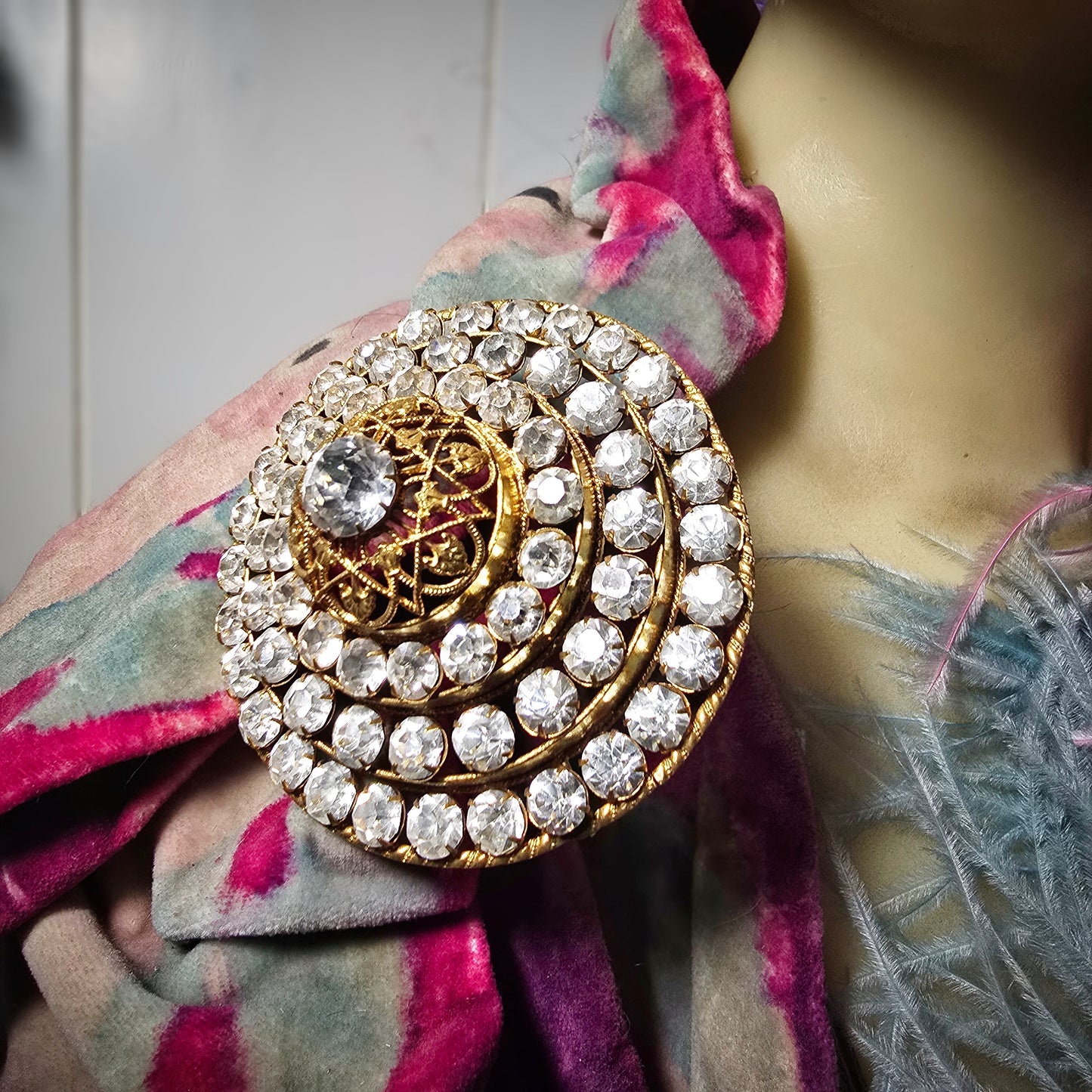 Magnificent Antique Theater Brooch (c. late 1800s - early 1900s)