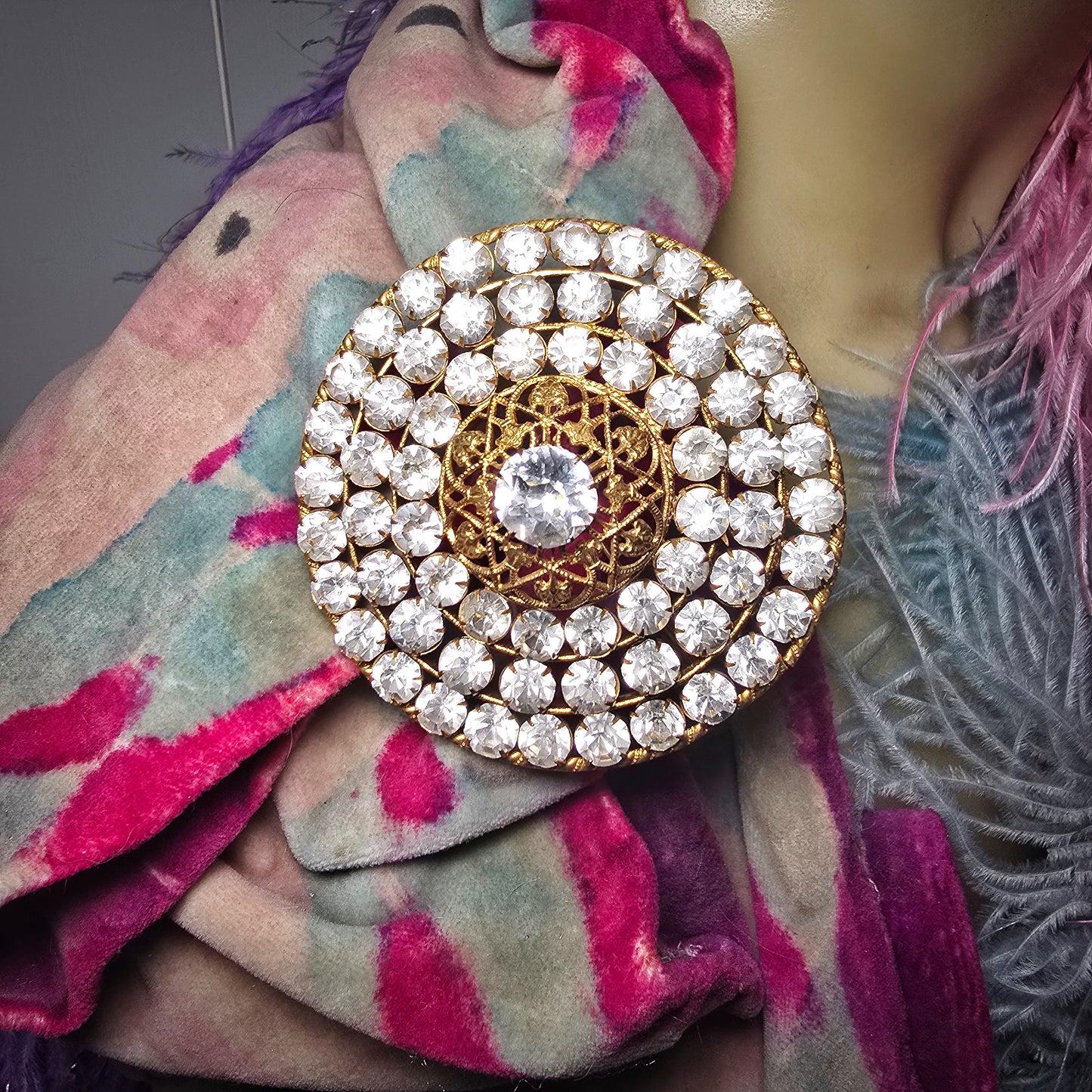 Magnificent Antique Theater Brooch (c. late 1800s - early 1900s)