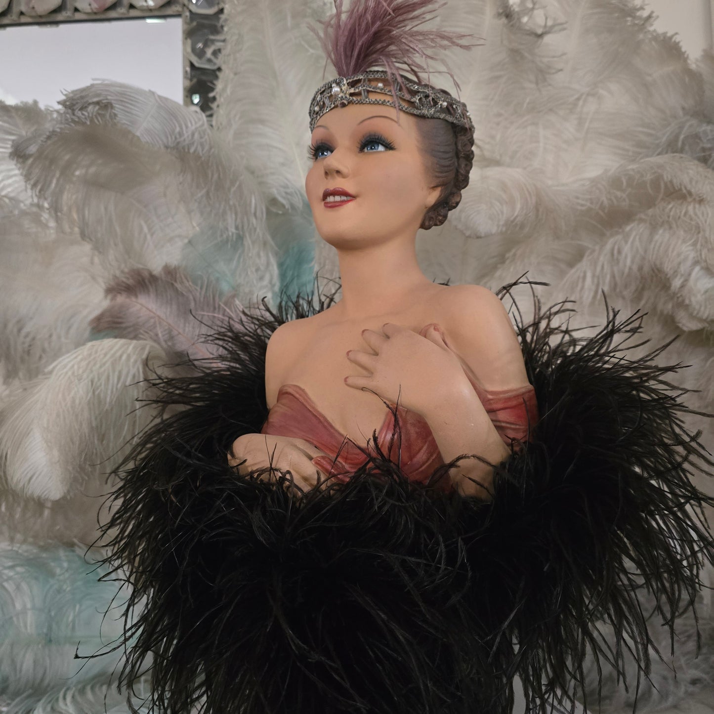 1930s Rare French Counter Top Bust Signed