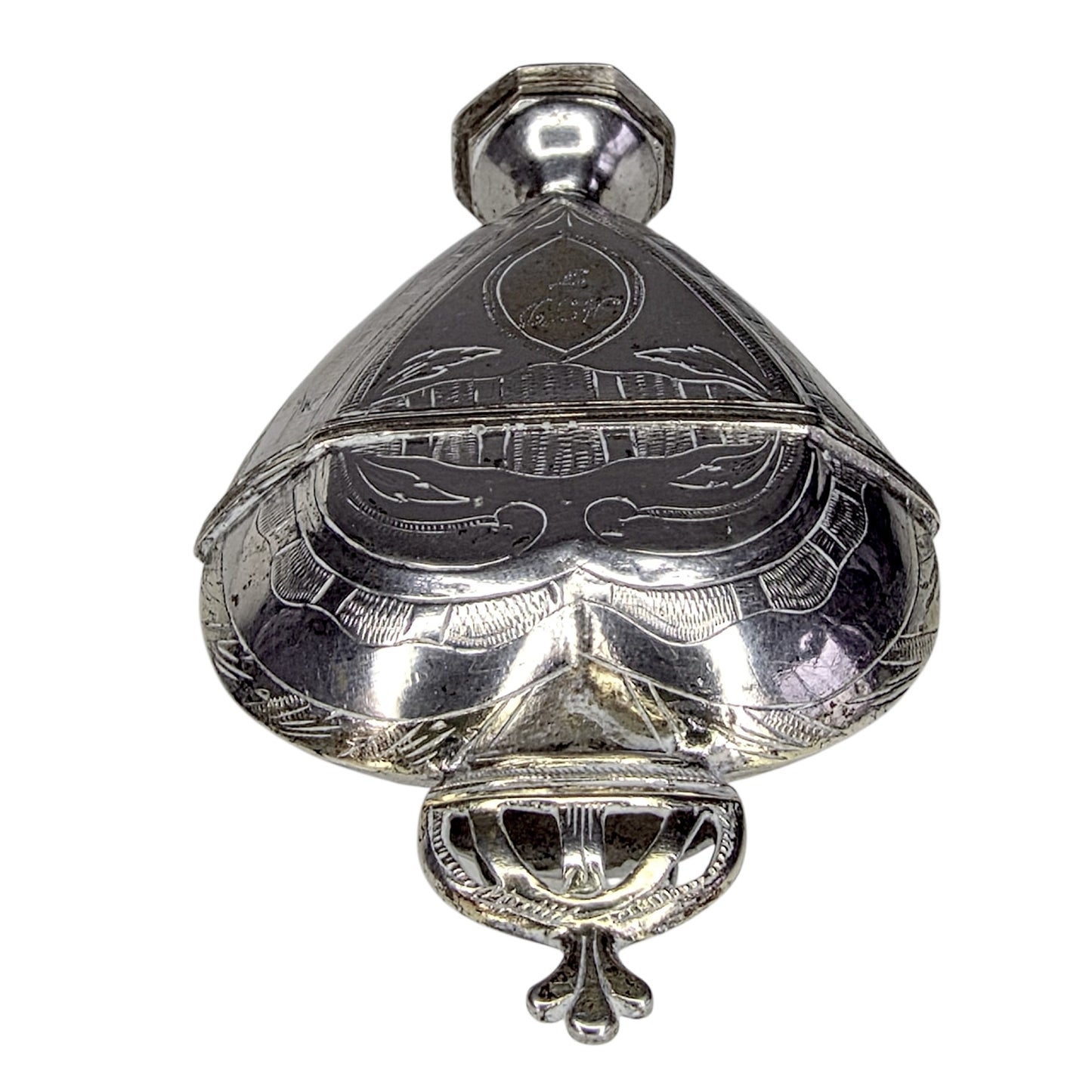 Rare Scandinavian Silver Heart Vinaigrette (Hovedvandsæg)