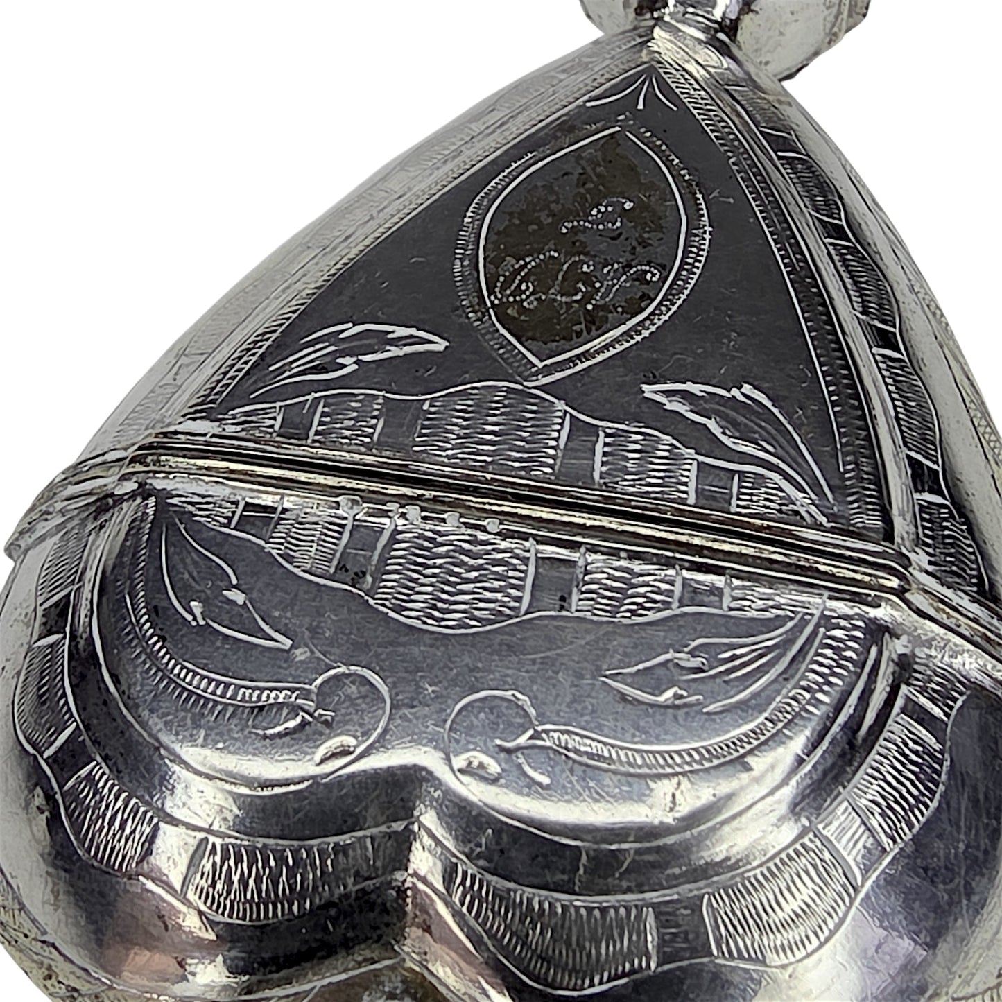 Rare Scandinavian Silver Heart Vinaigrette (Hovedvandsæg)