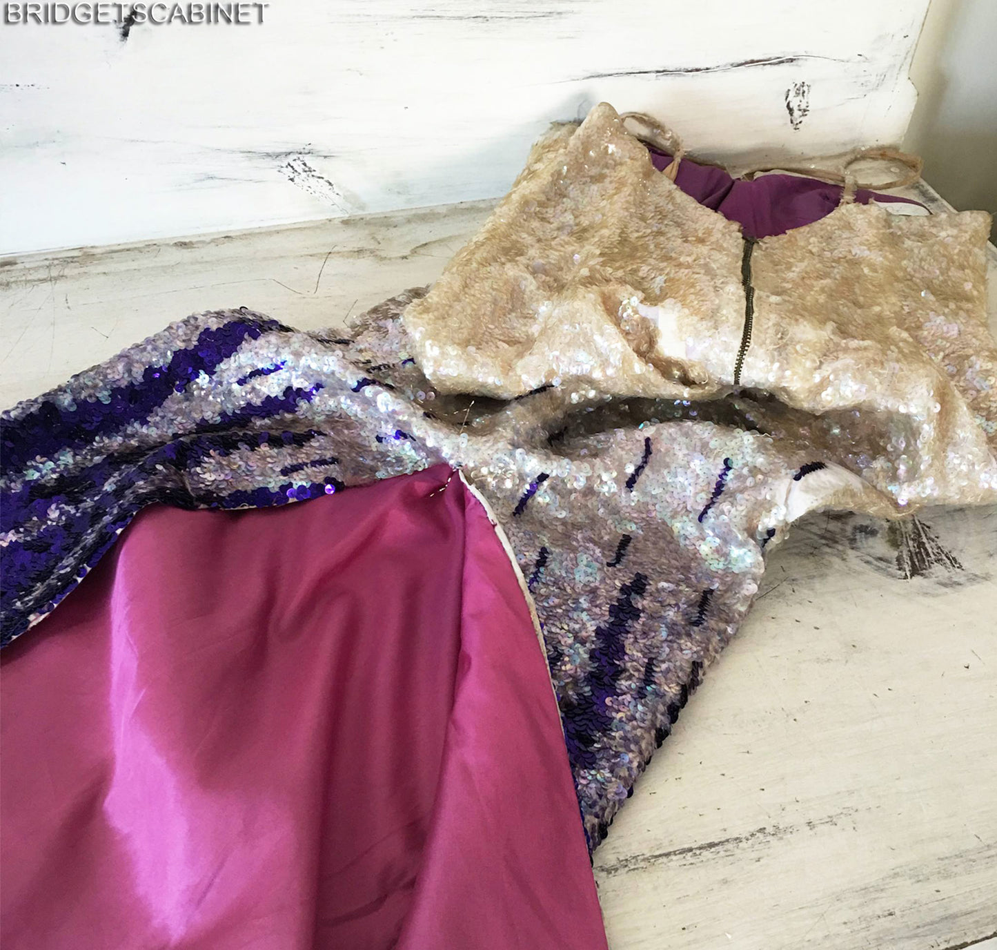 1940s Sequin Vintage Evening Show Dress