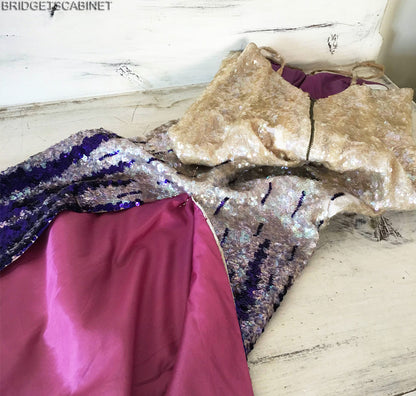 1940s Sequin Vintage Evening Show Dress