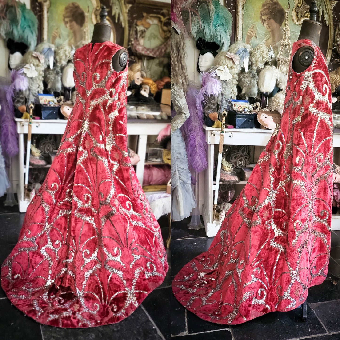 1800s Theater Opera Cape Costume