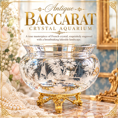 Rare Antique Baccarat Crystal Aquarium