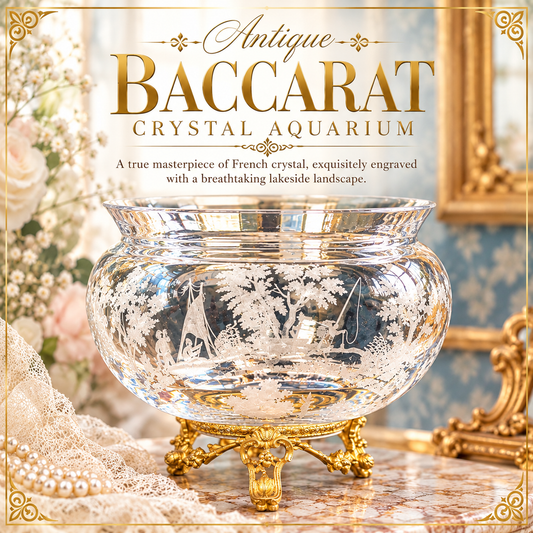 Rare Antique Baccarat Crystal Aquarium