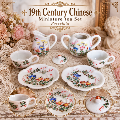 19th Century Chinese Miniature tea Set Porcelain