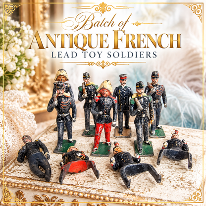 Batch of Antique French Lead Toy Soldiers