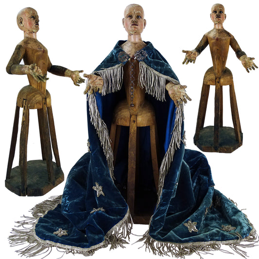 1700s Rare Madonna Santos Virgin Cage Doll