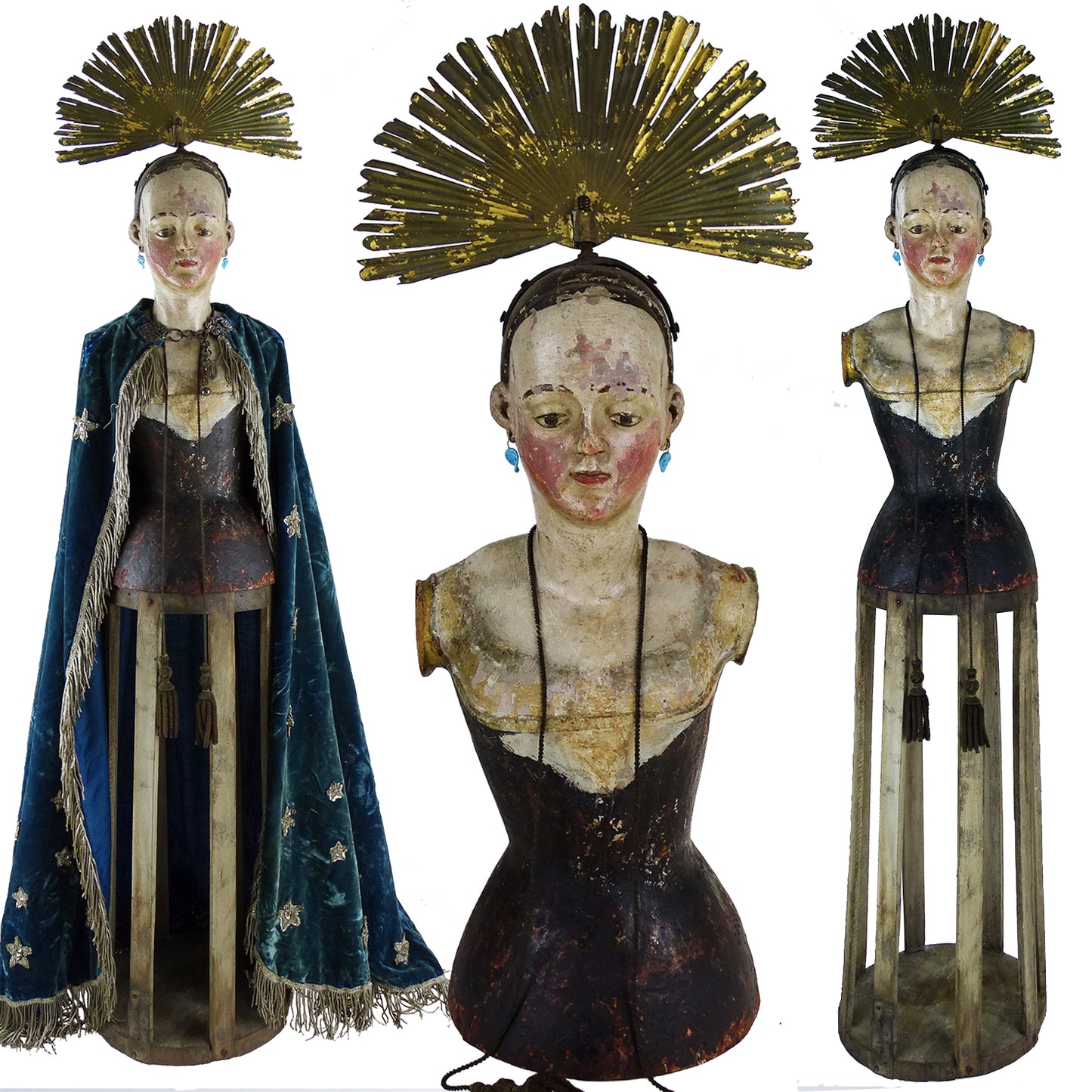 1700s Very Rare Madonna Santos Cage Doll