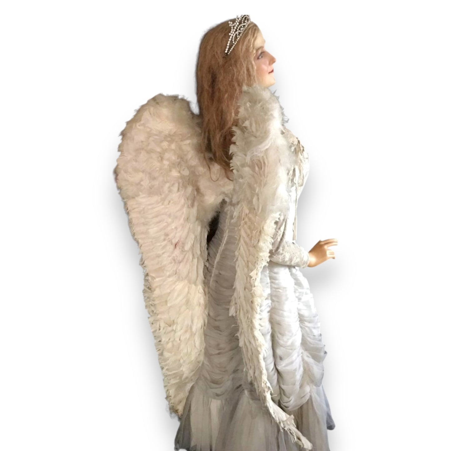 Rare Antique Angel Wings Feathered Design (Early 1900s)