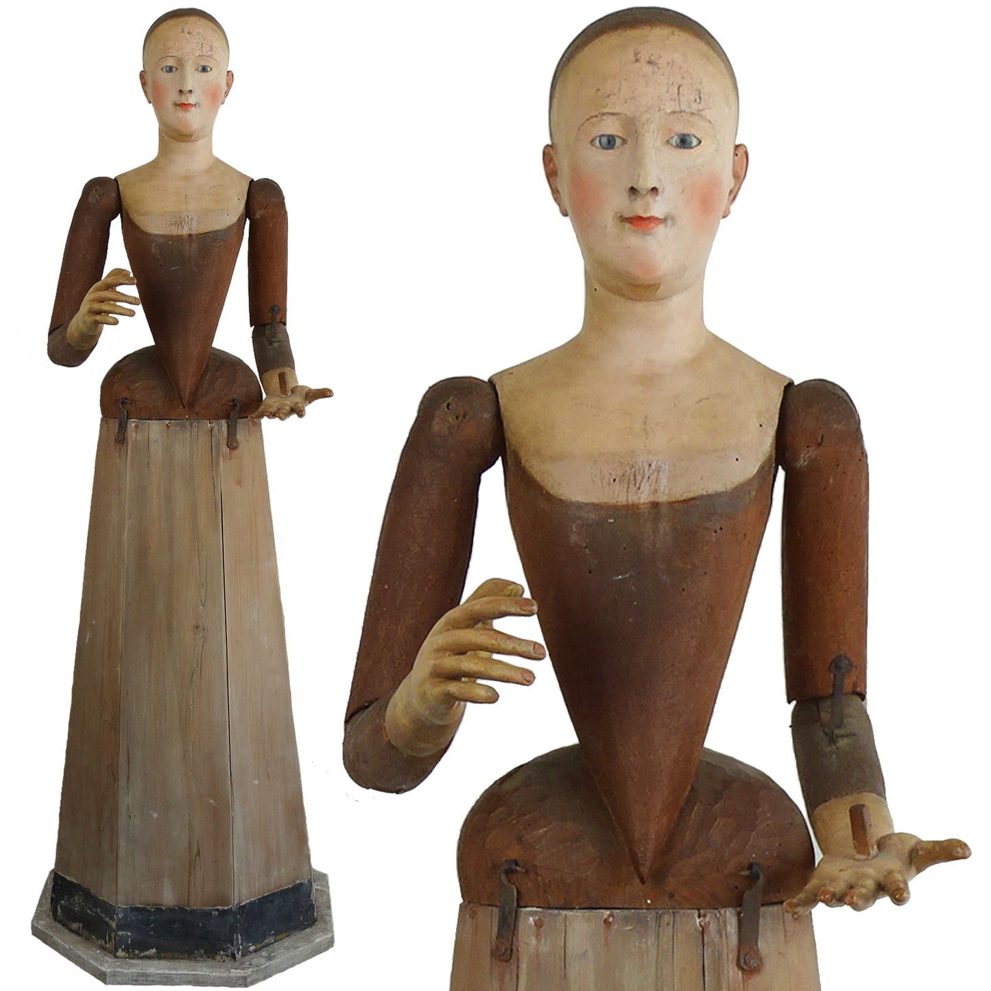 1700s Life-Size Madonna Santos Cage Doll