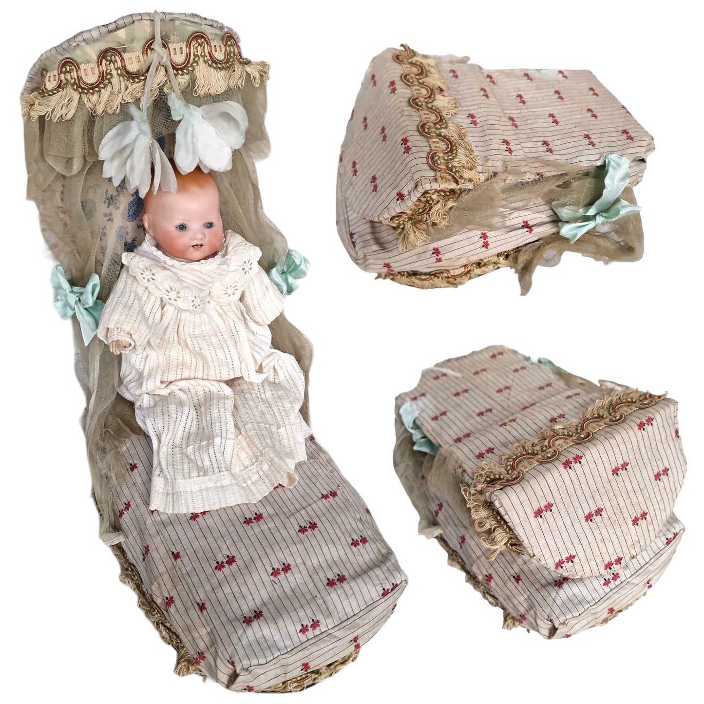 Antique Foldable Doll Bed