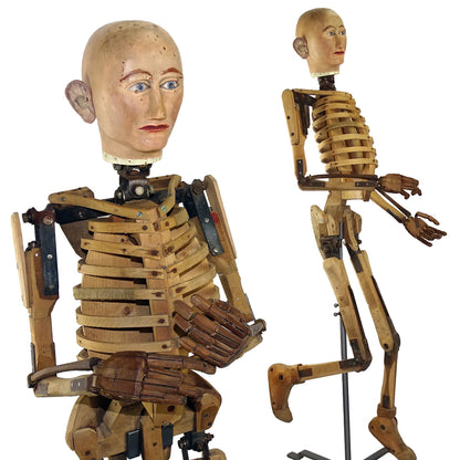 19th Century Artist Lay Figure Skeleton