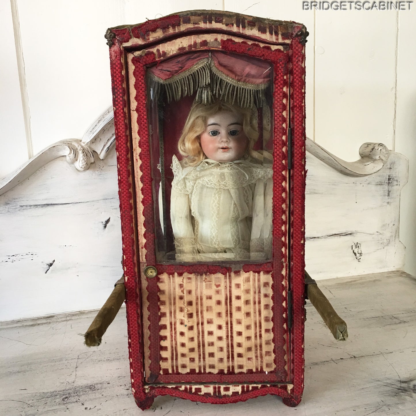 Antique French Sedan Chair Doll