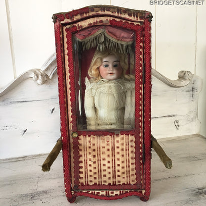 Antique French Sedan Chair Doll