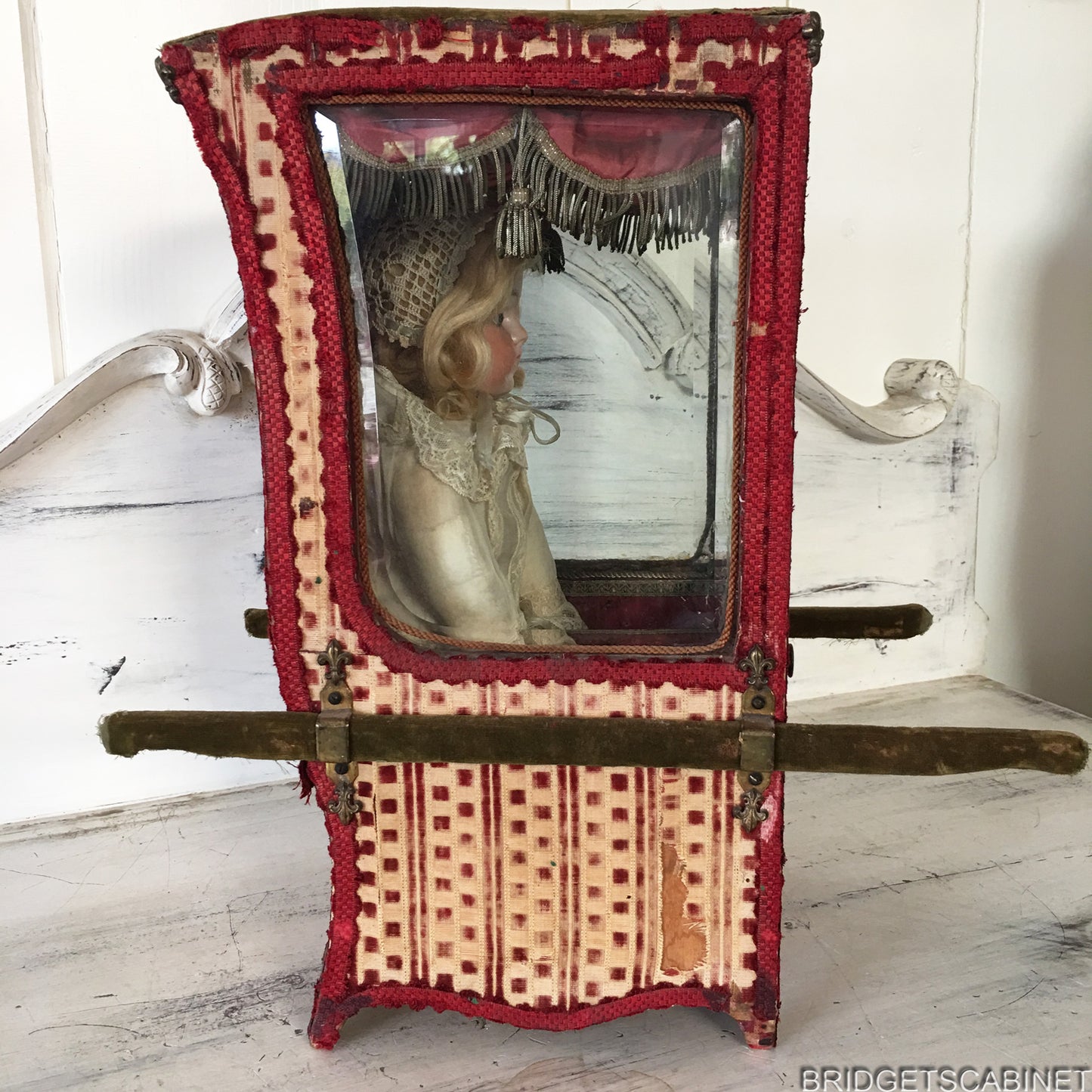Antique French Sedan Chair Doll