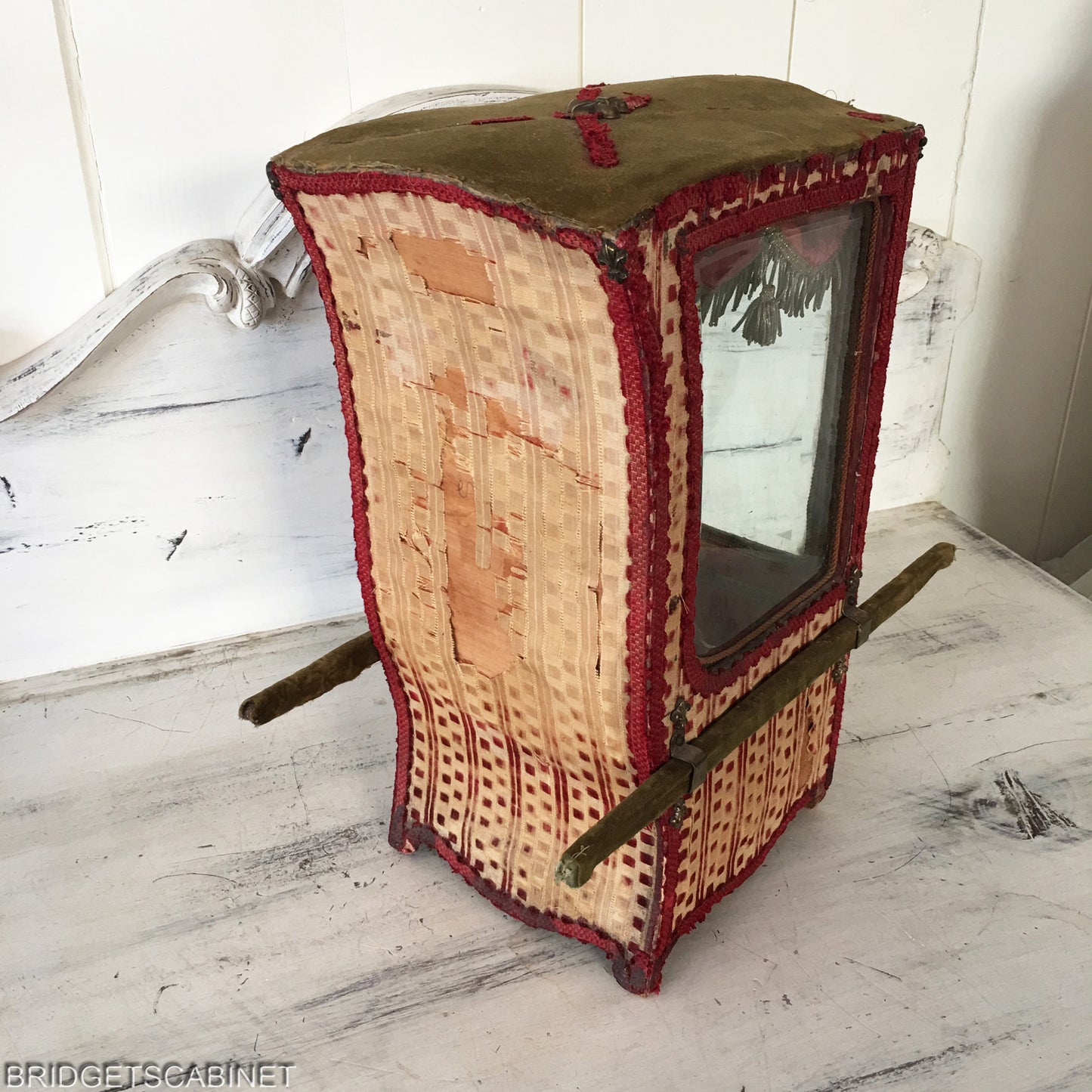 Antique French Sedan Chair Doll