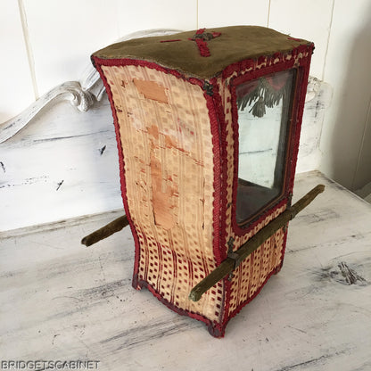 Antique French Sedan Chair Doll