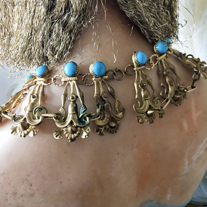 1930s Egyptian Revival Necklace Stage Theater