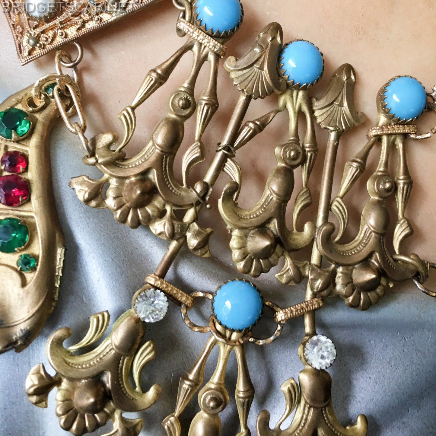 1930s Egyptian Revival Necklace Stage Theater