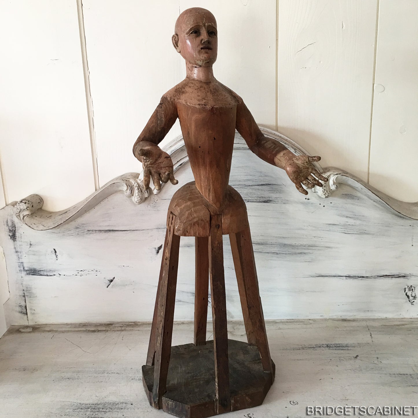 1700s Rare Madonna Santos Virgin Cage Doll