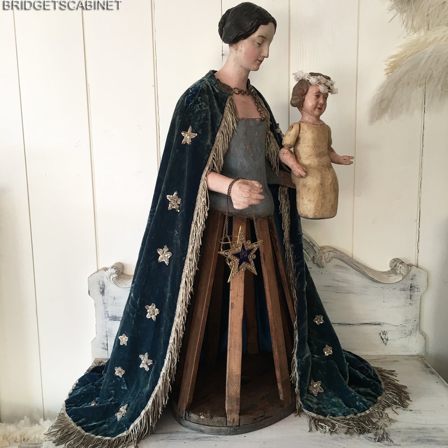 1780s Capipoye Madonna Santos Cage Doll with Child