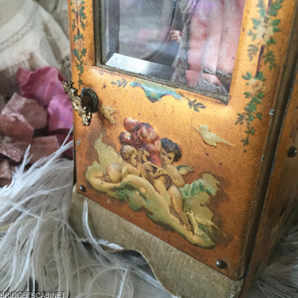 Antique Vernis Martin Doll Sedan Chaise