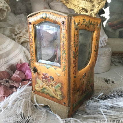 Antique Vernis Martin Doll Sedan Chaise
