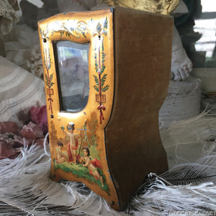 Antique Vernis Martin Doll Sedan Chaise
