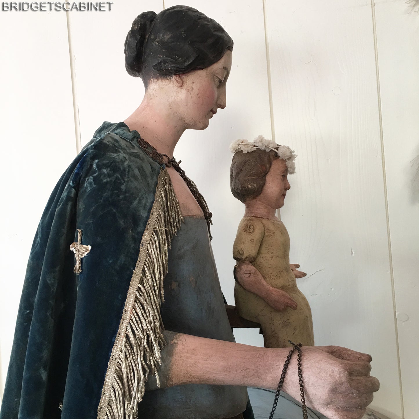 1780s Capipoye Madonna Santos Cage Doll with Child