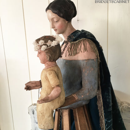 1780s Capipoye Madonna Santos Cage Doll with Child