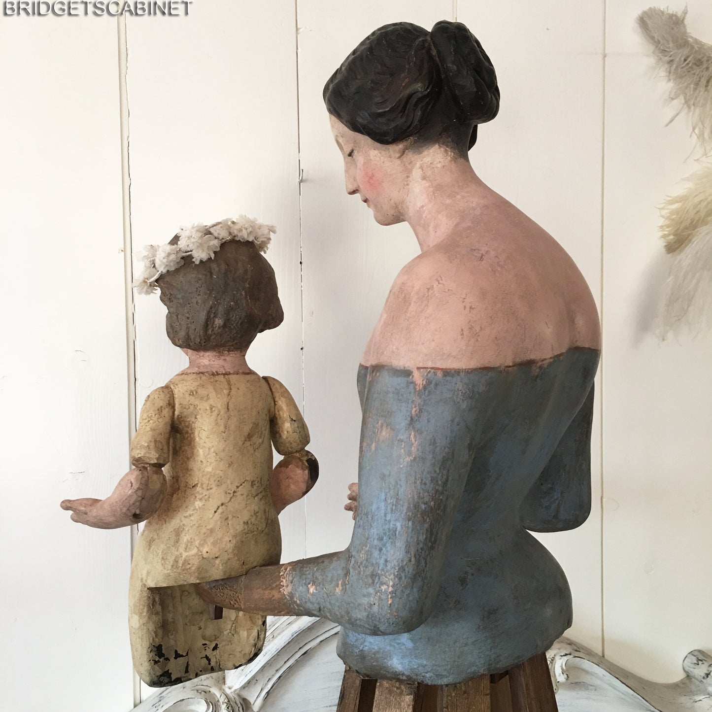 1780s Capipoye Madonna Santos Cage Doll with Child