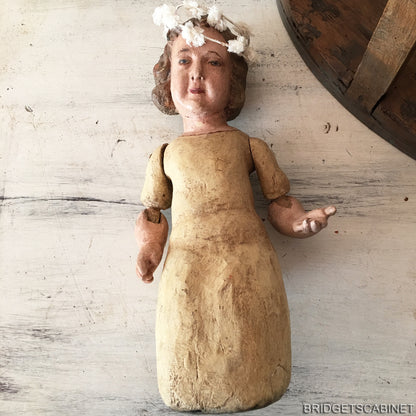1780s Capipoye Madonna Santos Cage Doll with Child