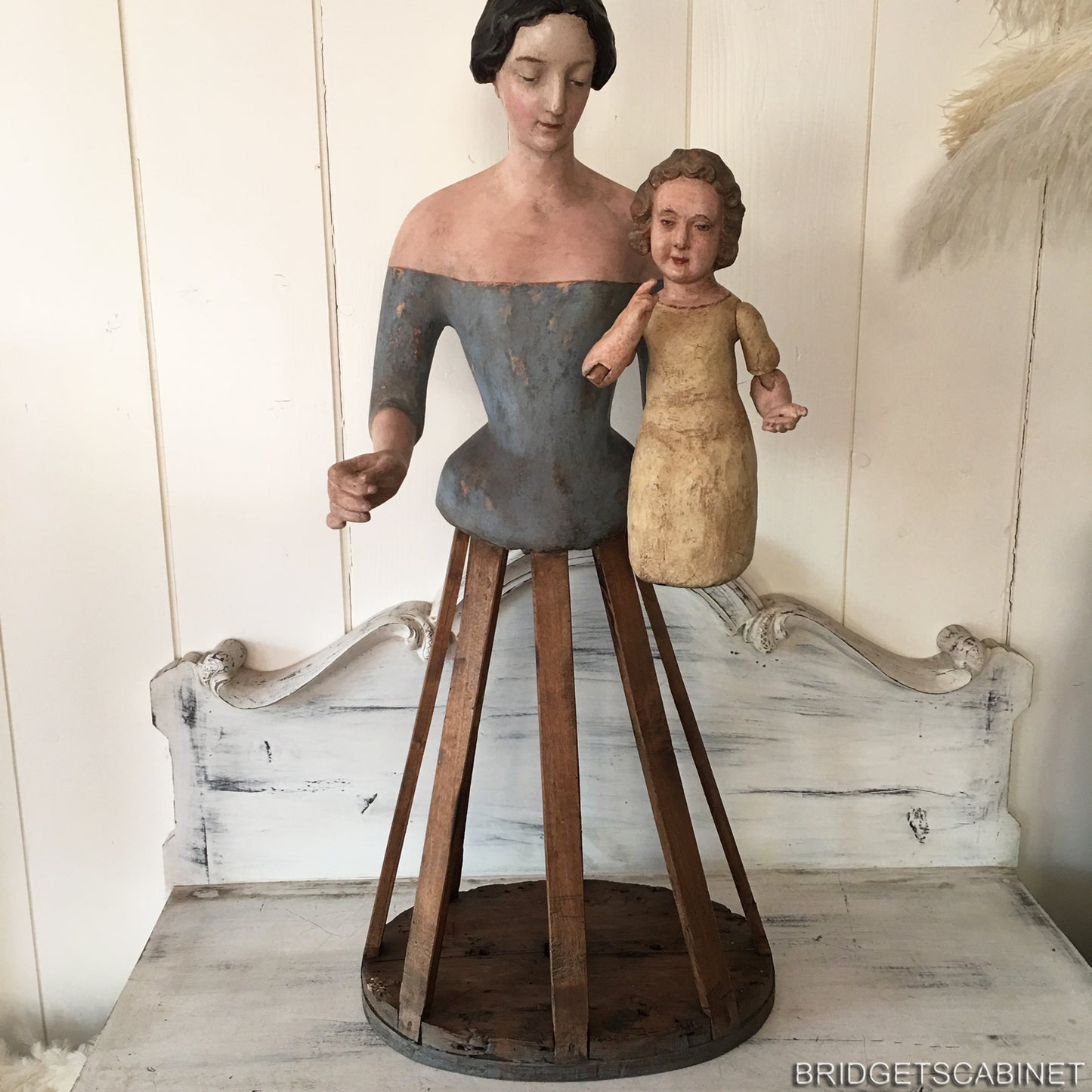 1780s Capipoye Madonna Santos Cage Doll with Child