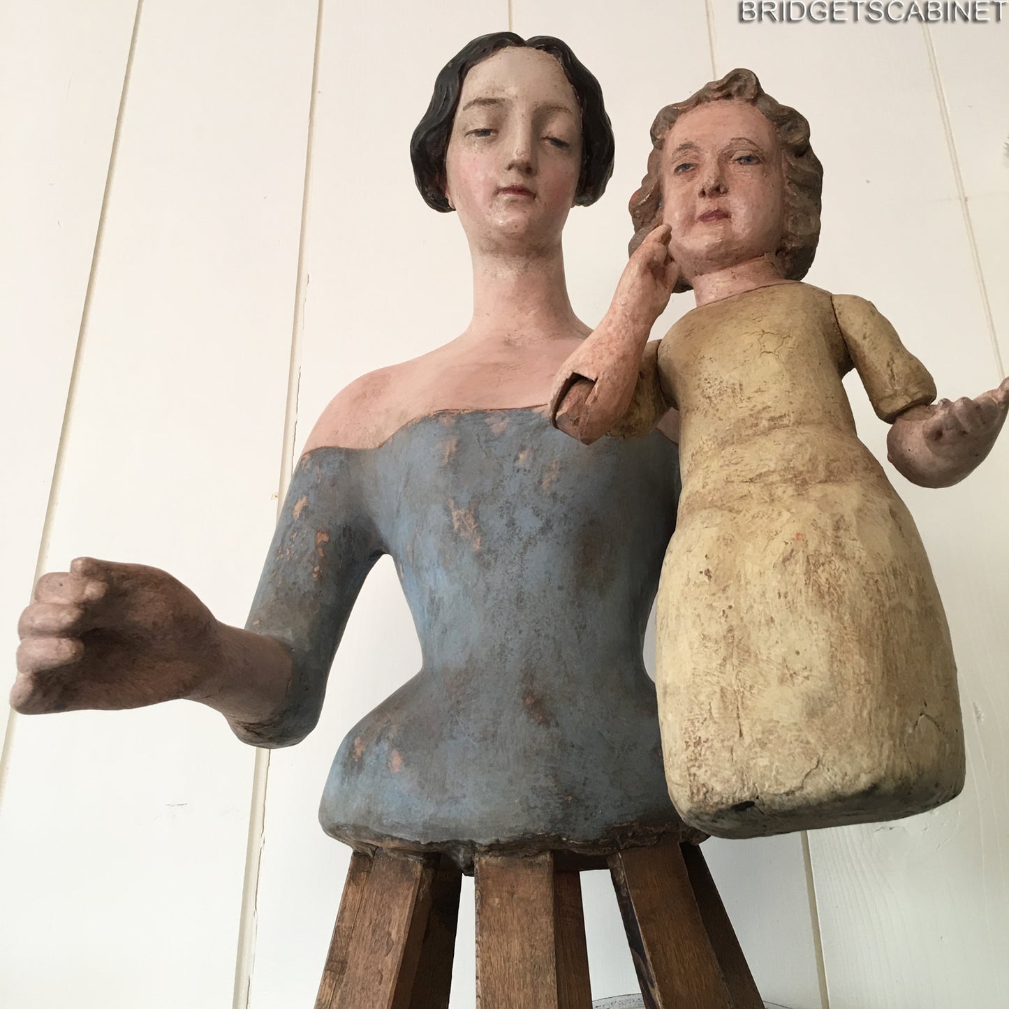 1780s Capipoye Madonna Santos Cage Doll with Child