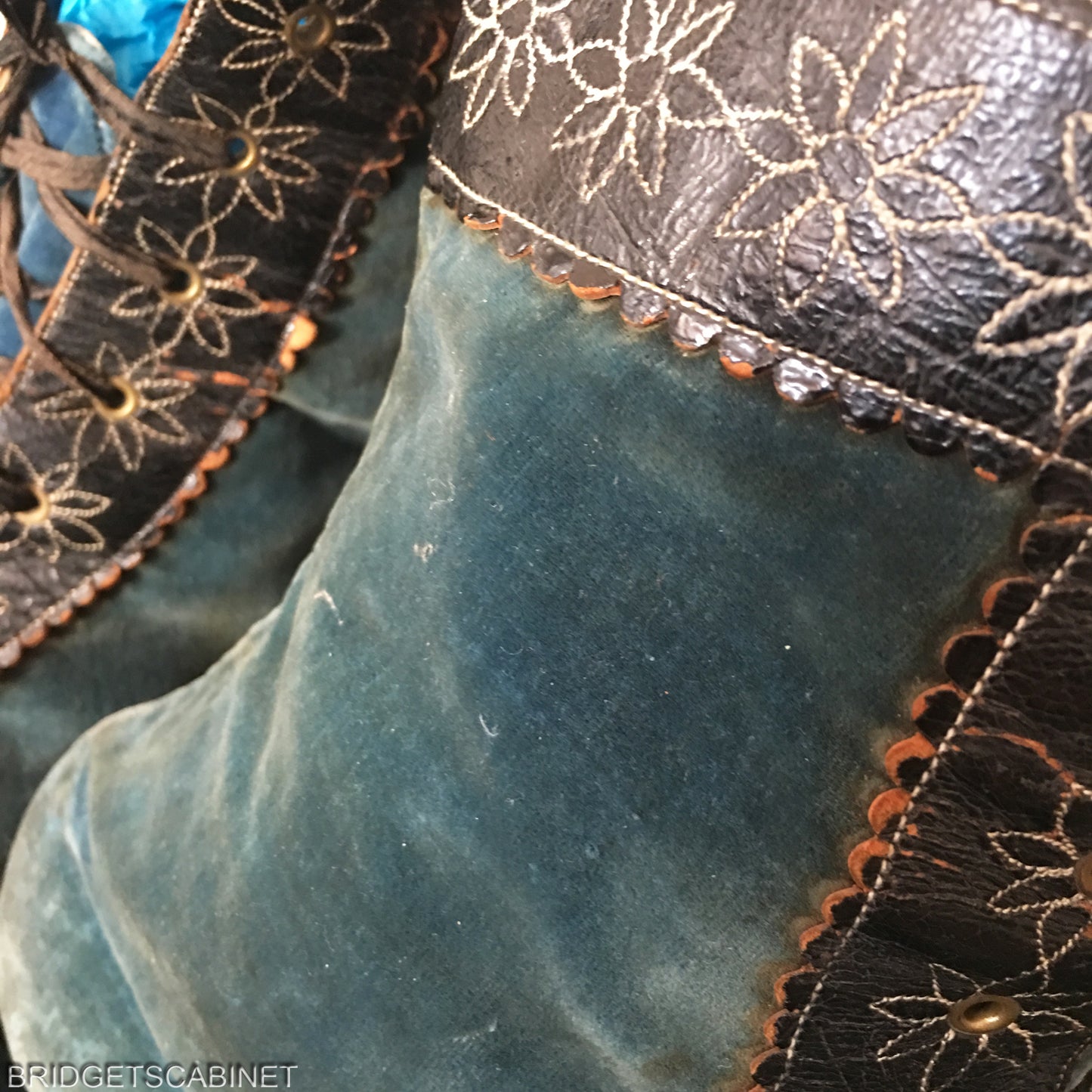 1850s French Velvet Shoes