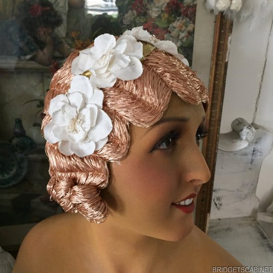 1920s Flower Flapper Wig