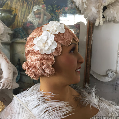 1920s Flower Flapper Wig