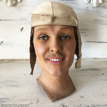 1920 Frernch Wax Bust Aviator