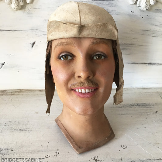 1920 Frernch Wax Bust Aviator
