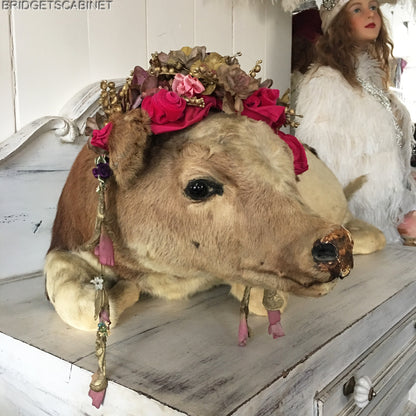 1930s Taxidermy Butcher Window Calf Display