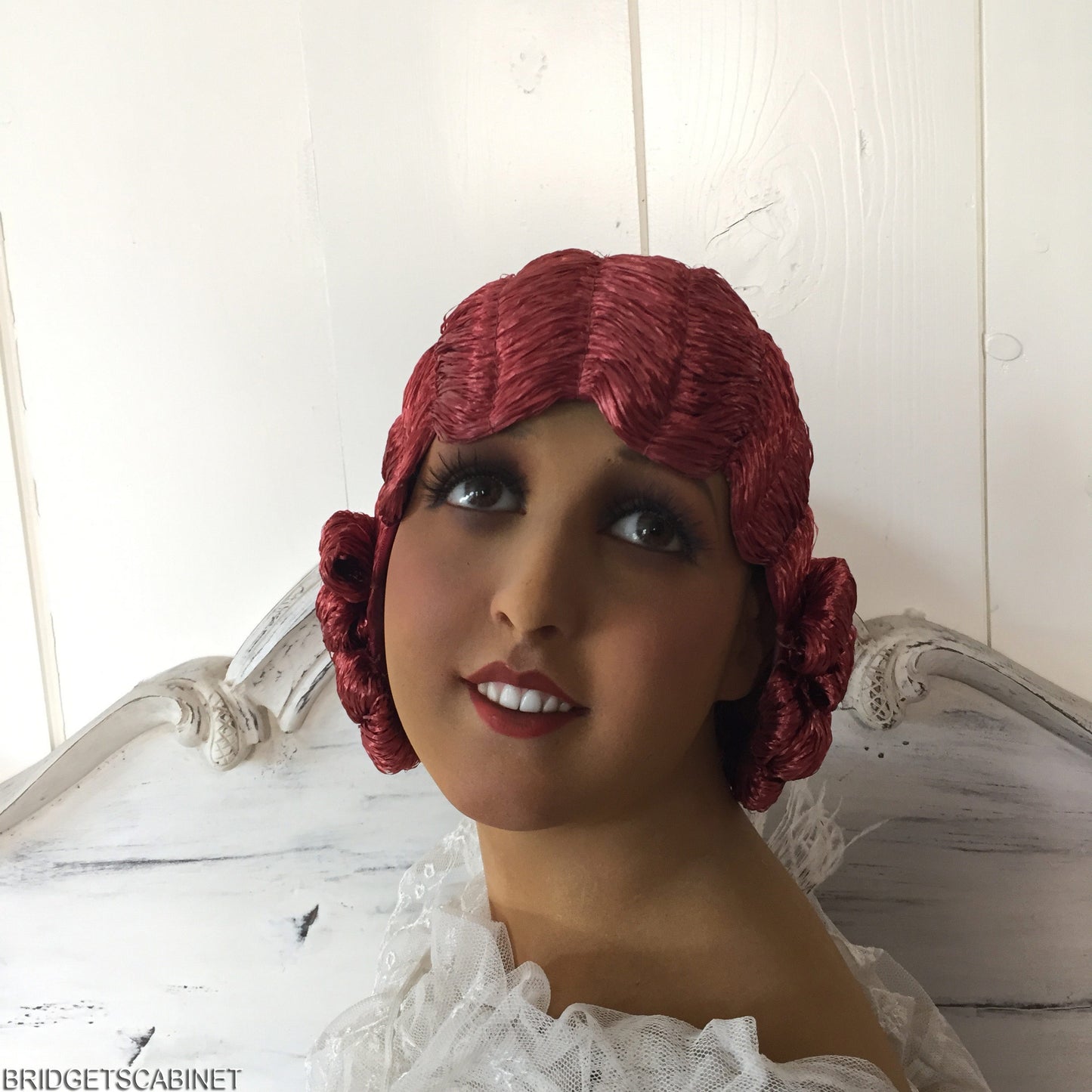 1920s Copper Red Flapper Wig
