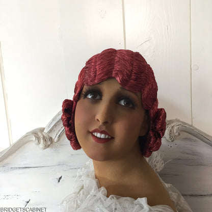 1920s Copper Red Flapper Wig