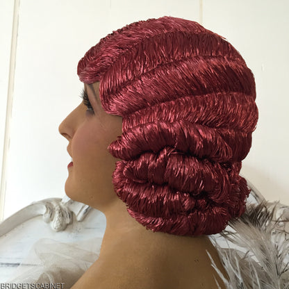 1920s Copper Red Flapper Wig