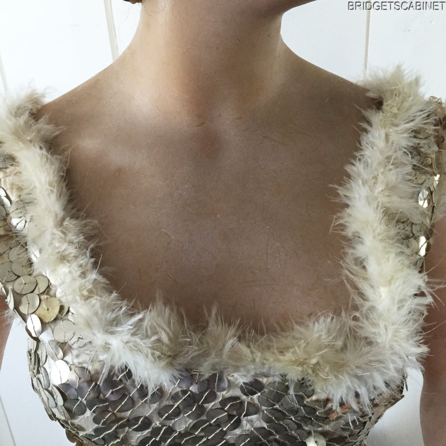 1920s French Stage Sequin Dress/ Hat