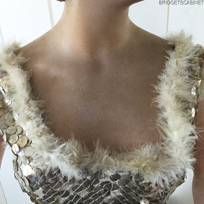 1920s French Stage Sequin Dress/ Hat