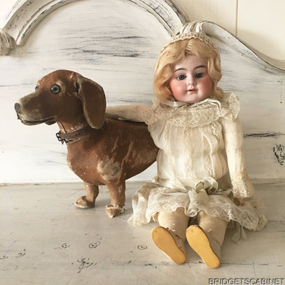 Antique Real Fur Toy Dog Doll